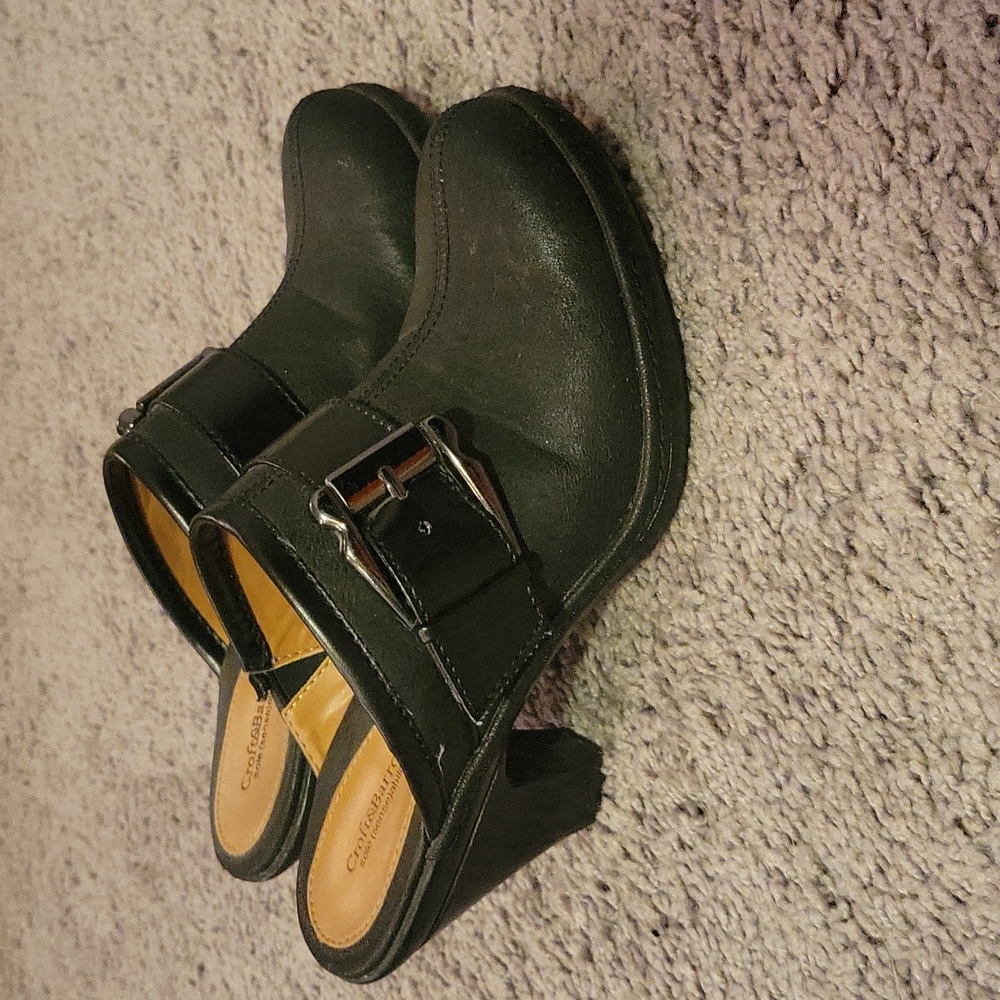 Black slip on shoes